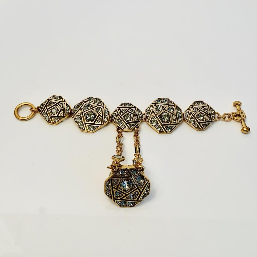 Oscar de la Renta Rose Pave Bracelet With Ring